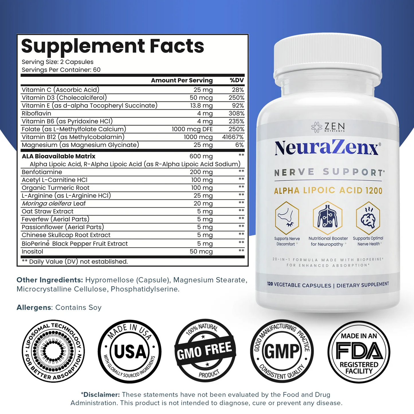 NEURAZENX NERVE SUPPORT